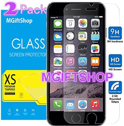 [2 Pack] iPhone 6S Screen Protector, iPhone 6 Screen Protector, MGIFTSHOP Tempered Glass Screen Protector [Ultra­ Thin] (2-Pack)