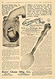 IMAGE OF 1911 Ad Kerr Glass Crystal Spoon Kitchen Peach Fruit - Original Print Ad