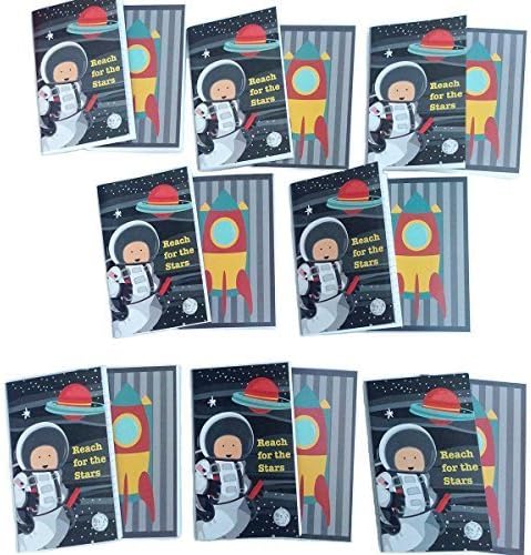 16 Pcs Outer Space Design Notebooks- Cute Party favors