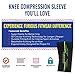Furious Fitwear Knee Compression Sleeve for Running, Basketball, Weightlifting, Squats, Muscle Pain Recovery & Arthritis Support - 3-in-1 (Braces, Sleeves & Wraps) Benefits for Men & Women - Single