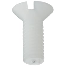 Polypropylene Machine Screw, Flat Head, Slotted Drive