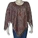 Fashion Ponchos Womens Outerwear in Wool Jacquard Design 40 x 40 inches (pnch284)