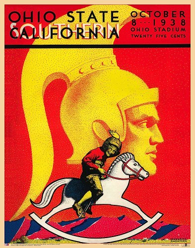 Ohio State vs USC '38 Vintage Football Poster