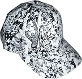 Marvel Allover Print Mens White Flex Fit Skate Cap