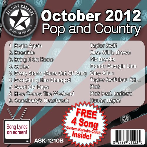 Taylor Swift, Ed Sheeran - All Star Karaoke October 2012 Pop And Country Hits B (Ask-1210b) - Zortam Music