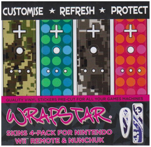 Wrapstar Camo Dots 4 Pack Graphic Skin for Wii Nunchuk and Remote (Wii)