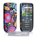 Yousave Accessories TM El�gant M�duse Silicone Gel Mod�le Etui Coque Pour Le Nokia C3 Avec Ecran Protecteur Film Et Tissu de Polissage Micro Fibre - Couleur Multipar Yousave Accessories