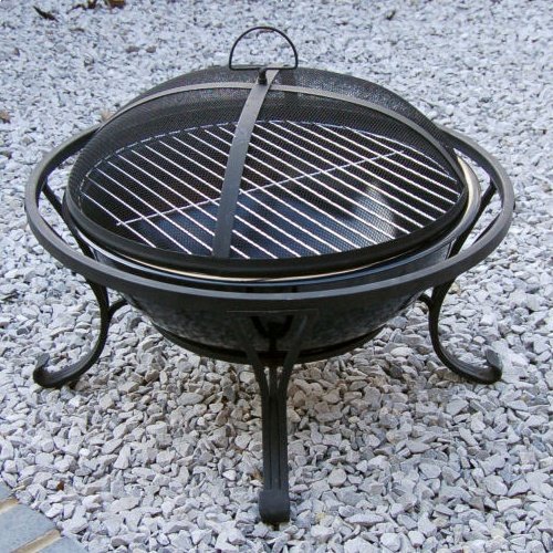 Home Garden Direct Garden Outdoor Black Bowl Fire Pit Brazier Bbq by