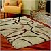 Shag Wedding Band Bisque Area Rug - 5'3" x 7'6"