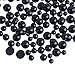 DECORA 500pcs Black Assorted Mixed Sizes Half-round Pearl for Wedding Decoration