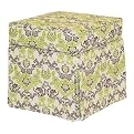 Kid's Floral Storage Ottoman - Lime