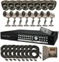 CIB R1601W500G8653-8401 16CH Network Security Surveillance DVR 1000GB 16 CCD Cameras KIT. Eagleeyes Software.