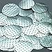 Sequin Green Polka Dot on Silver Round 30mm Couture Loose Paillette Sequins