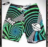 Lost Enterprises ZONER Mens Surfing Boardshorts in Blue/Green