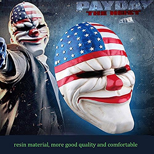 PAYDAY 2 Dallas Mask Heist Joker Halloween Props Collection Cosplay clown Mask