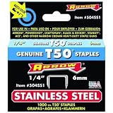 Arrow Fastener 504SS1 Stainless Steel Staple - 1/4-Inch