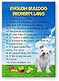 English Bulldog Property Laws Fridge Magnet No 3 Funny