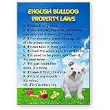 English Bulldog Property Laws Fridge Magnet No 3 Funny