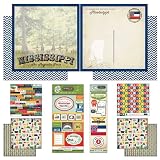 Scrapbook Customs Themed Paper and Stickers Scrapbook Kit, Mississippi Vintage