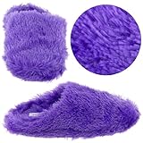 Purple Fuzzy Slippers for Women