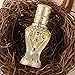 H&D Xmas Gift Vintage Refillable Empty Cut Crystal Metal Perfume Bottle Scented Fragrance Container Travel Size 9ml