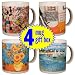 Bundle - 4 Coffee Mugs: Miro, Chagall, Van Gogh, Monet