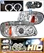 95-01 Ford Explorer Halo Projector Headlights Chrome w/ HID Kit