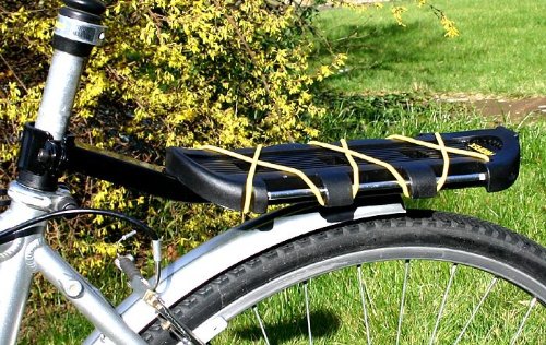 PROFEX MTB-Gepäckträger für Sattelstütze schwarz + Gurt