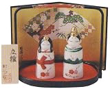 陶磁器製　雛人形　昭峰作　平安絵巻 小(白磁)