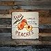 Barnyard Designs Retro Vintage Metal Tin Bar Sign, Decorative Wall Art Signage, Primitive Farmhouse Country Kitchen Home Décor (Peaches)