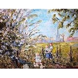 Frame Or Mount Your Own Picture Print Of An Original Painting Of Children, Blossom And Ducks At Heydour By Ann Kilroy,by Myslide