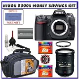 Nikon D300s SLR Digital Camera [OutFit] + Nikon 18-200mm f/3.5-5.6 G ED-IF AF-S VR [Vibration Reduction] DX Lens + Two (2) Transcend 8GB CF Card + EN-EL3e Battery + Case + Accessory Kit