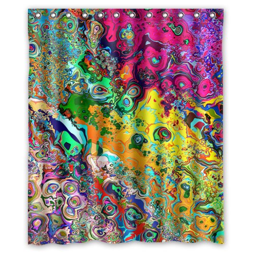 2016 Unique Design "trippy wallpaper"Custom 66" x72" Waterproof Polyester Fabric Bathroom Shower Curtain for bathroom decoration!