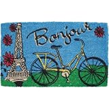 Bicycle in Paris Coconut Fiber Doormat, 18 x 30