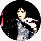 Michael Jackson - Motown Special (In Glitter Jacket with Mic) - 1 1/4" Button / Pin