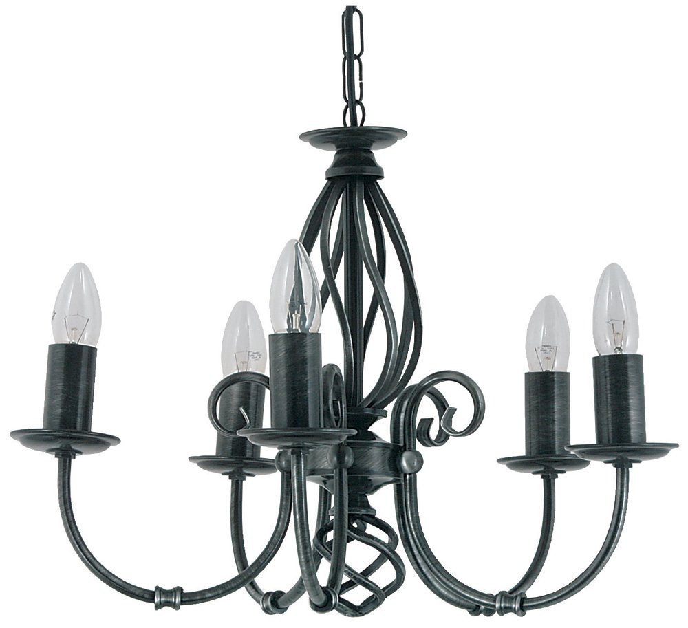Oaks Lighting Tuscany Deckenleuchte, 5-flammig, schwarz ...