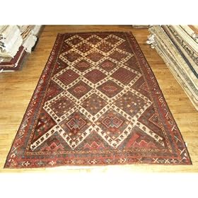 Handmade Asian Antique Caucasian Daghestan Rug 7'x10'
