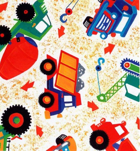 Picture of Cozy SheetWorld Fitted Pack N Play (Graco) Sheet - Construction Trucks - Made In USA PP2739-W625 (Playard Bedding)