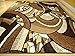 AS Quality Beige Cream Contemporary Modern Brown Rug (Large 8x11)