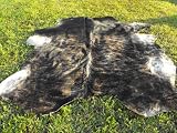 Cowhide Dark Grey Brindle