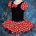 Dressy Daisy Girls' Polka Dots Halloween Christmas Fancy Dress Dance Costume with Headband Size 6-7 Red & Black