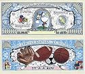 Set of 100-It's a Boy One Million Dollar Bill