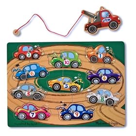 Melissa & Doug Tow Truck Magnetic Puzzle Game