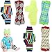 6 Pack of Judanzy Baby Boys Leg Warmers in Stripes ,Solid, Chevron and Designs