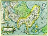 12X16 inch Rare Antique Map Canvas Art Asia Map