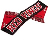 NHL Men's Game Day Team Scarf (Detroit Red Wings, One Size Fits All), Black/red/white