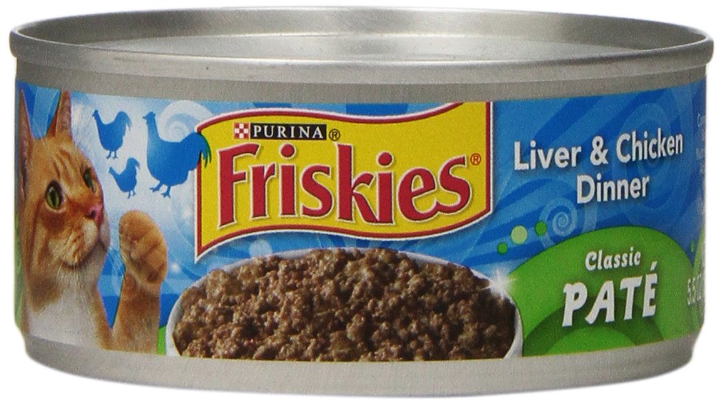 Friskies Wet Cat Food Classic Pate Liver & Chicken Dinner 5.5 OZ, Pack