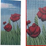 Poppy Field Bamboo Door Curtain