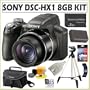 Sony Cybershot DSC-HX1 9MP Digital Camera + 8GB Memory Stick + Extra Battery + Deluxe Accessory Kit