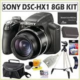 Sony Cybershot DSC-HX1 9MP Digital Camera + 8GB Memory Stick + Extra Battery + Deluxe Accessory Kit